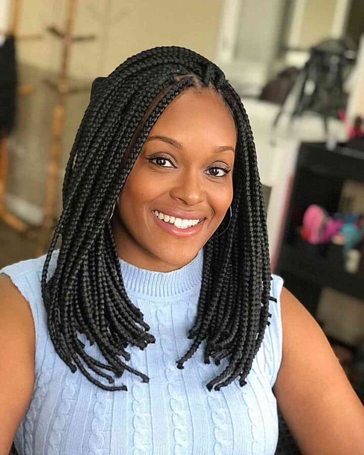 Chest Length Box Braids For Black Ladies 720x900